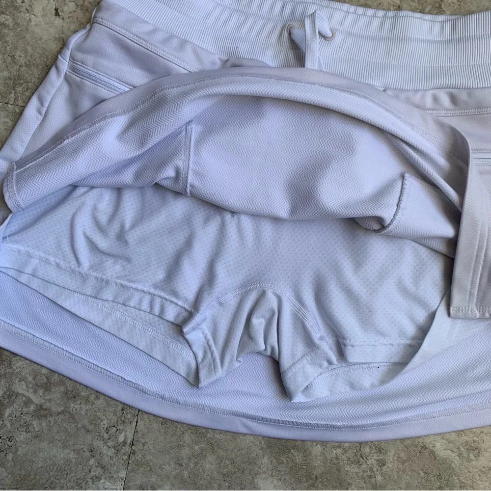 adidas Drawstring Athletic Skort with Zip Pockets - Picture 6 of 10